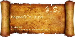 Hegedűs Dina névjegykártya